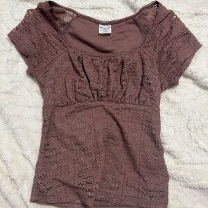 No Boundaries Purple Fitted Ruched Blouse